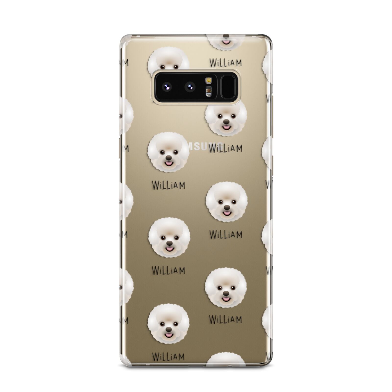 Bichon Frise Icon with Name Samsung Galaxy Note 8 Case