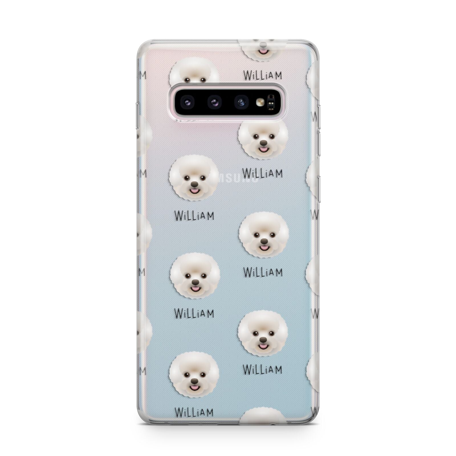 Bichon Frise Icon with Name Samsung Galaxy S10 Plus Case