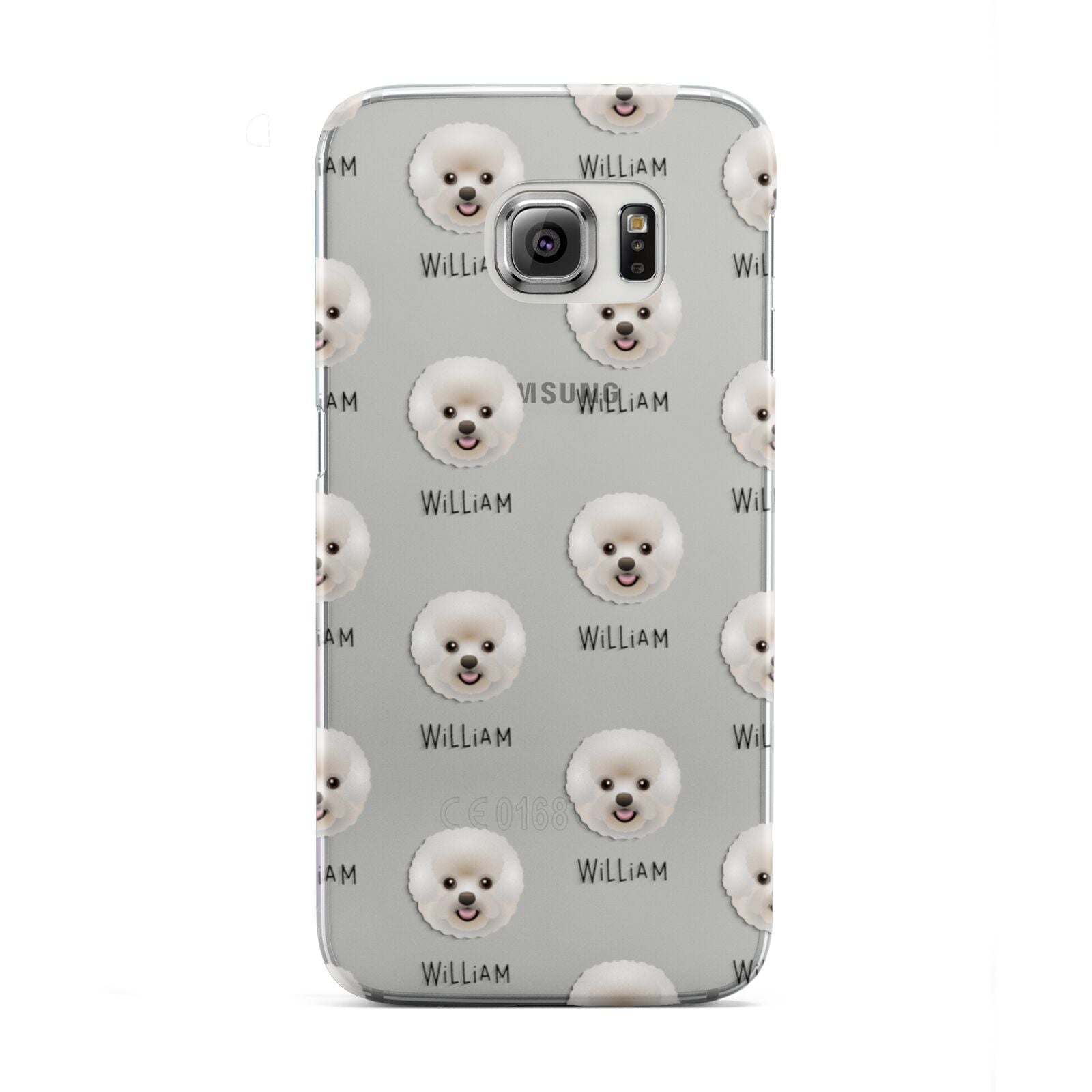 Bichon Frise Icon with Name Samsung Galaxy S6 Edge Case