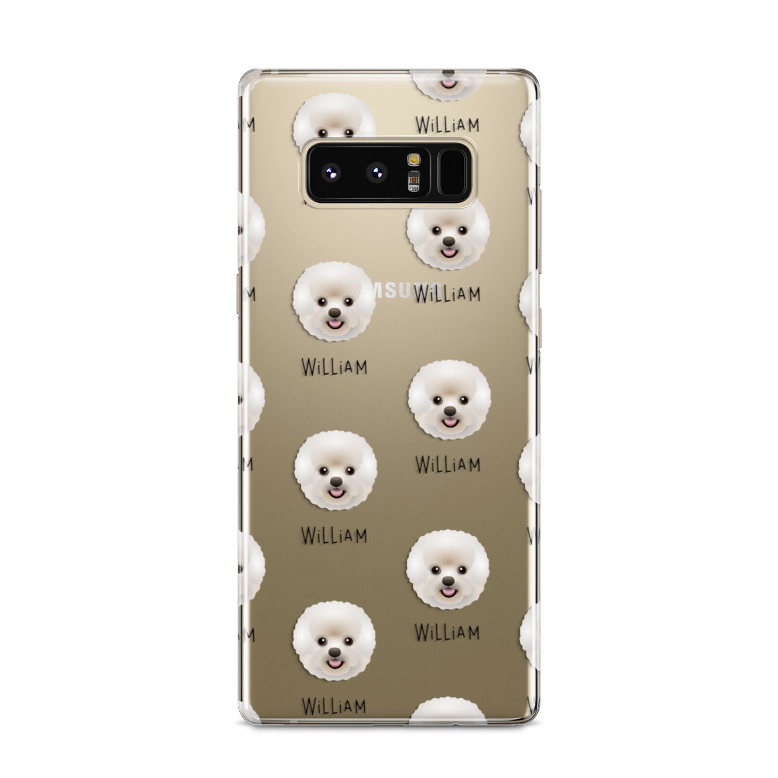 Bichon Frise Icon with Name Samsung Galaxy S8 Case