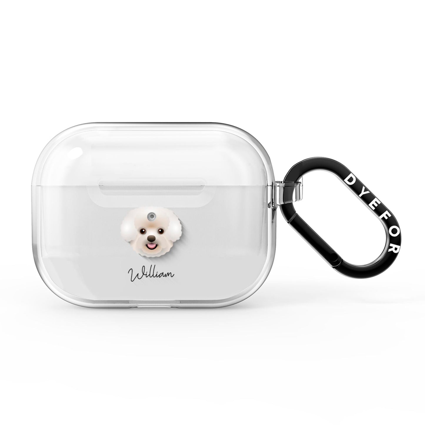 Bichon Frise Personalised AirPods Pro Clear Case