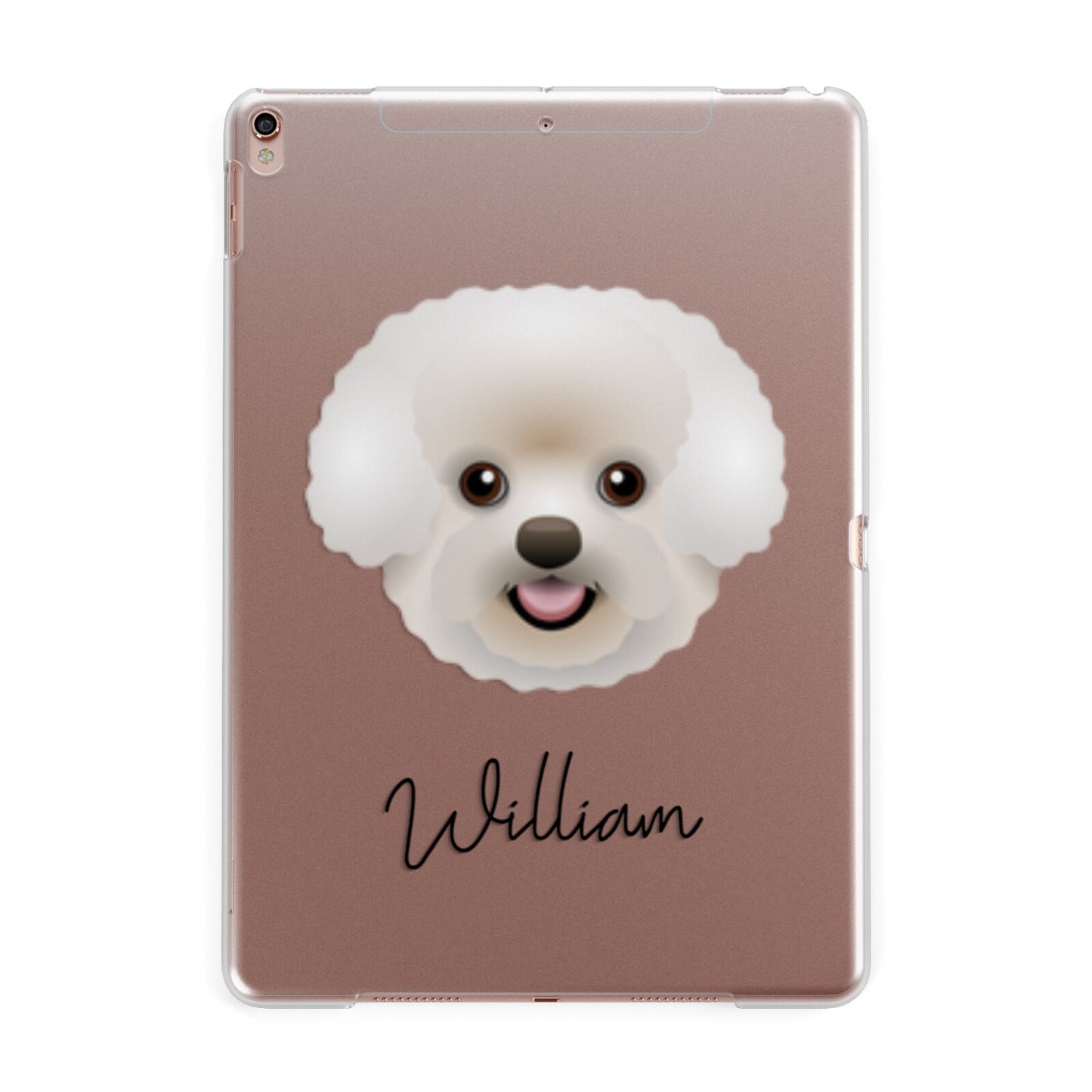 Bichon Frise Personalised Apple iPad Rose Gold Case