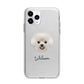 Bichon Frise Personalised Apple iPhone 11 Pro in Silver with Bumper Case