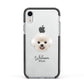 Bichon Frise Personalised Apple iPhone XR Impact Case Black Edge on Silver Phone