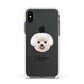 Bichon Frise Personalised Apple iPhone Xs Impact Case White Edge on Black Phone