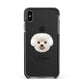 Bichon Frise Personalised Apple iPhone Xs Max Impact Case Black Edge on Black Phone