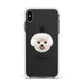 Bichon Frise Personalised Apple iPhone Xs Max Impact Case White Edge on Black Phone