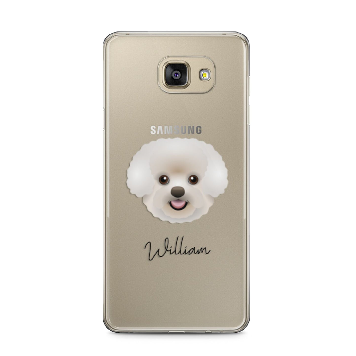 Bichon Frise Personalised Samsung Galaxy A5 2016 Case on gold phone