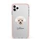 Bichon Frise Personalised iPhone 11 Pro Max Impact Pink Edge Case