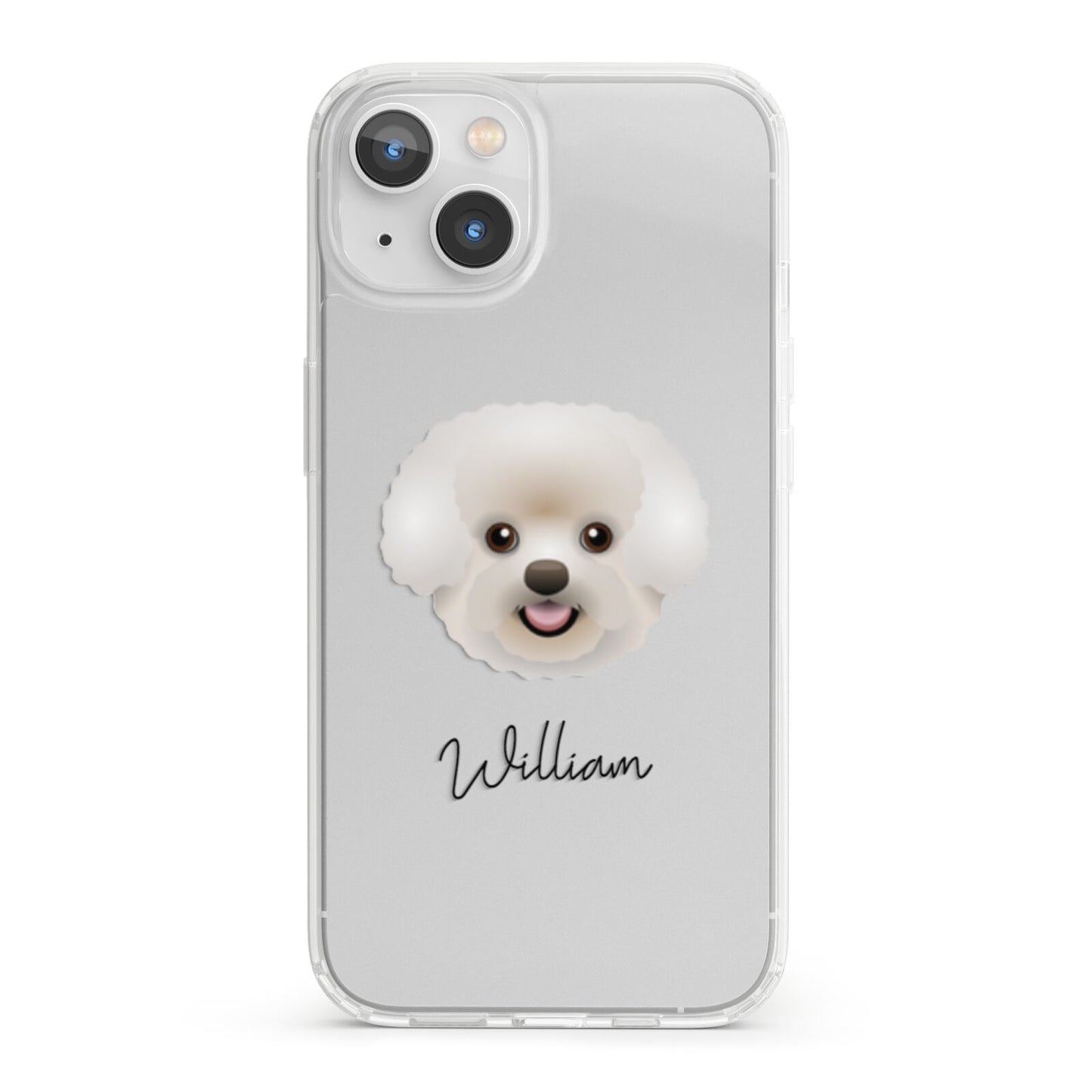 Bichon Frise Personalised iPhone 13 Clear Bumper Case