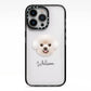 Bichon Frise Personalised iPhone 13 Pro Black Impact Case on Silver phone