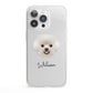 Bichon Frise Personalised iPhone 13 Pro Clear Bumper Case
