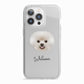 Bichon Frise Personalised iPhone 13 Pro TPU Impact Case with White Edges