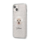 Bichon Frise Personalised iPhone 14 Plus Glitter Tough Case Starlight Angled Image