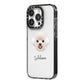 Bichon Frise Personalised iPhone 14 Pro Black Impact Case Side Angle on Silver phone