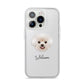 Bichon Frise Personalised iPhone 14 Pro Clear Tough Case Silver