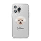 Bichon Frise Personalised iPhone 14 Pro Max Clear Tough Case Silver