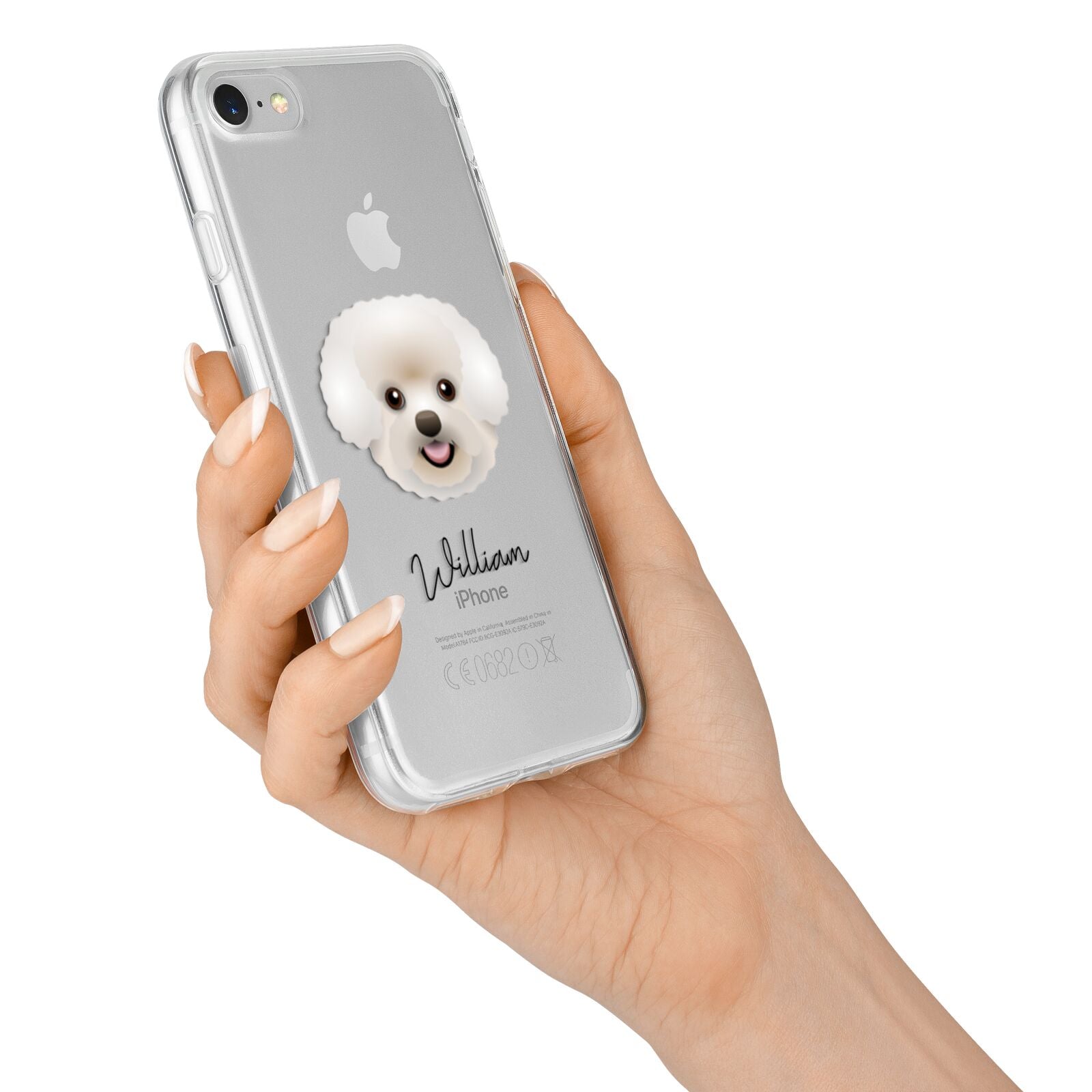 Bichon Frise Personalised iPhone 7 Bumper Case on Silver iPhone Alternative Image