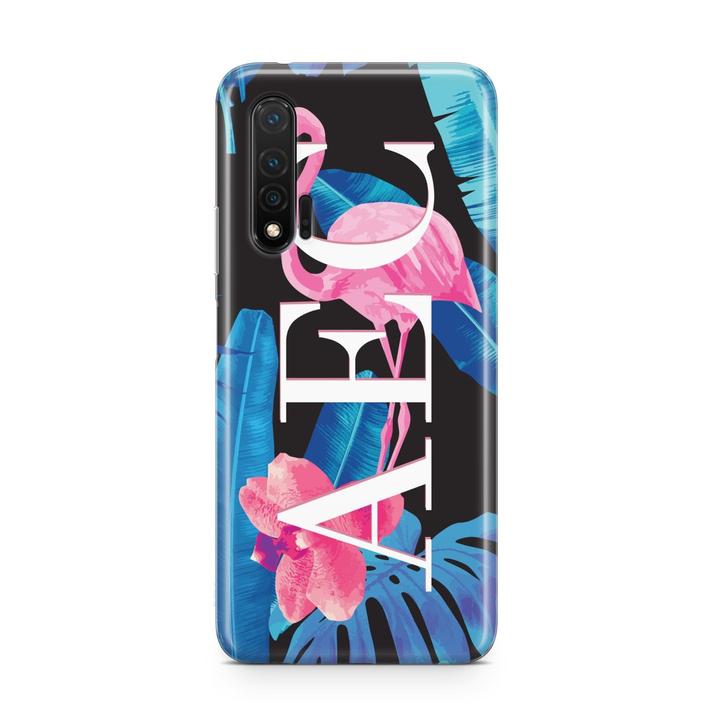 Black Blue Tropical Flamingo Huawei Nova 6 Phone Case