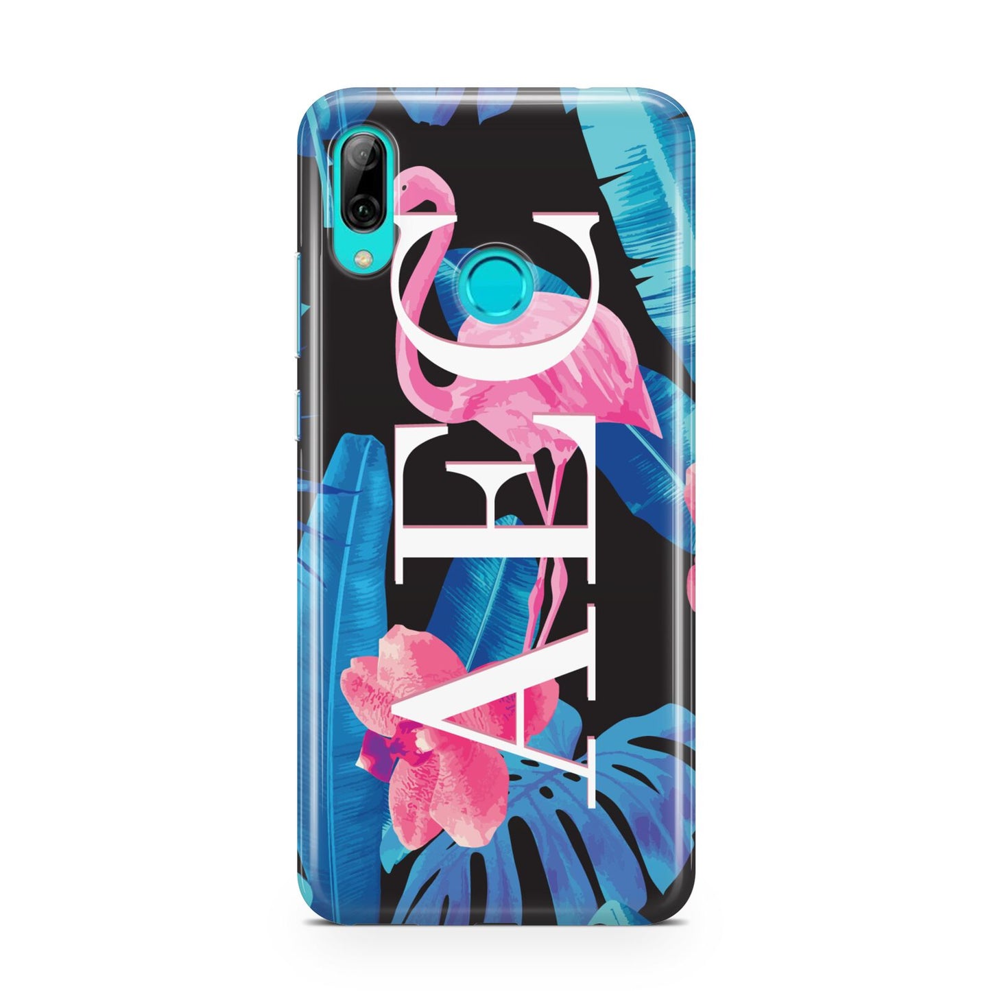 Black Blue Tropical Flamingo Huawei P Smart 2019 Case