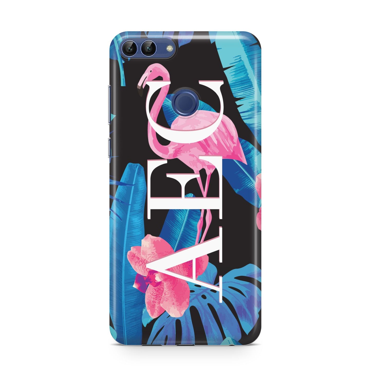 Black Blue Tropical Flamingo Huawei P Smart Case