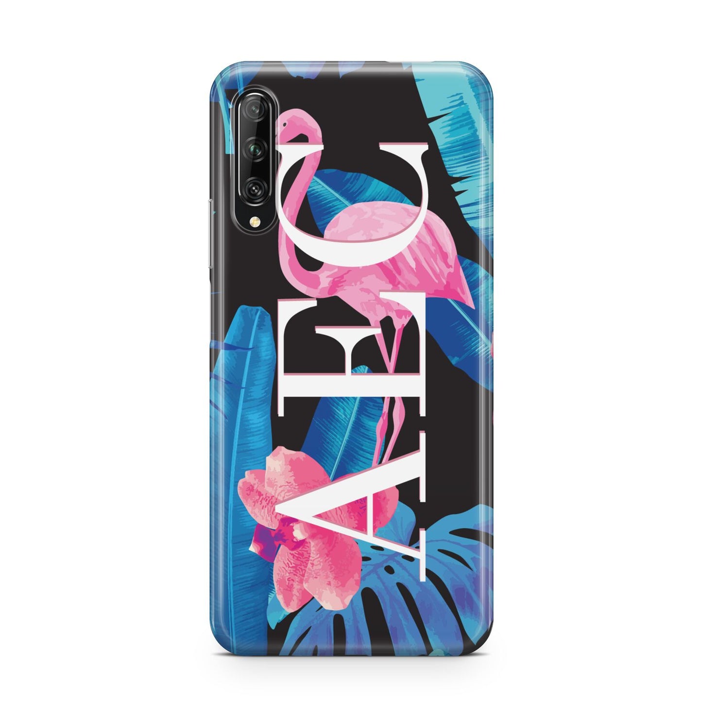 Black Blue Tropical Flamingo Huawei P Smart Pro 2019