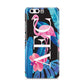 Black Blue Tropical Flamingo Huawei P10 Phone Case