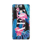 Black Blue Tropical Flamingo Huawei P9 Case