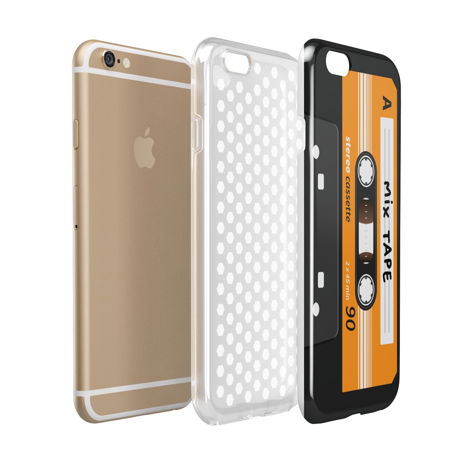 Black Casette Tape Apple iPhone 6 3D Tough Case Expanded view