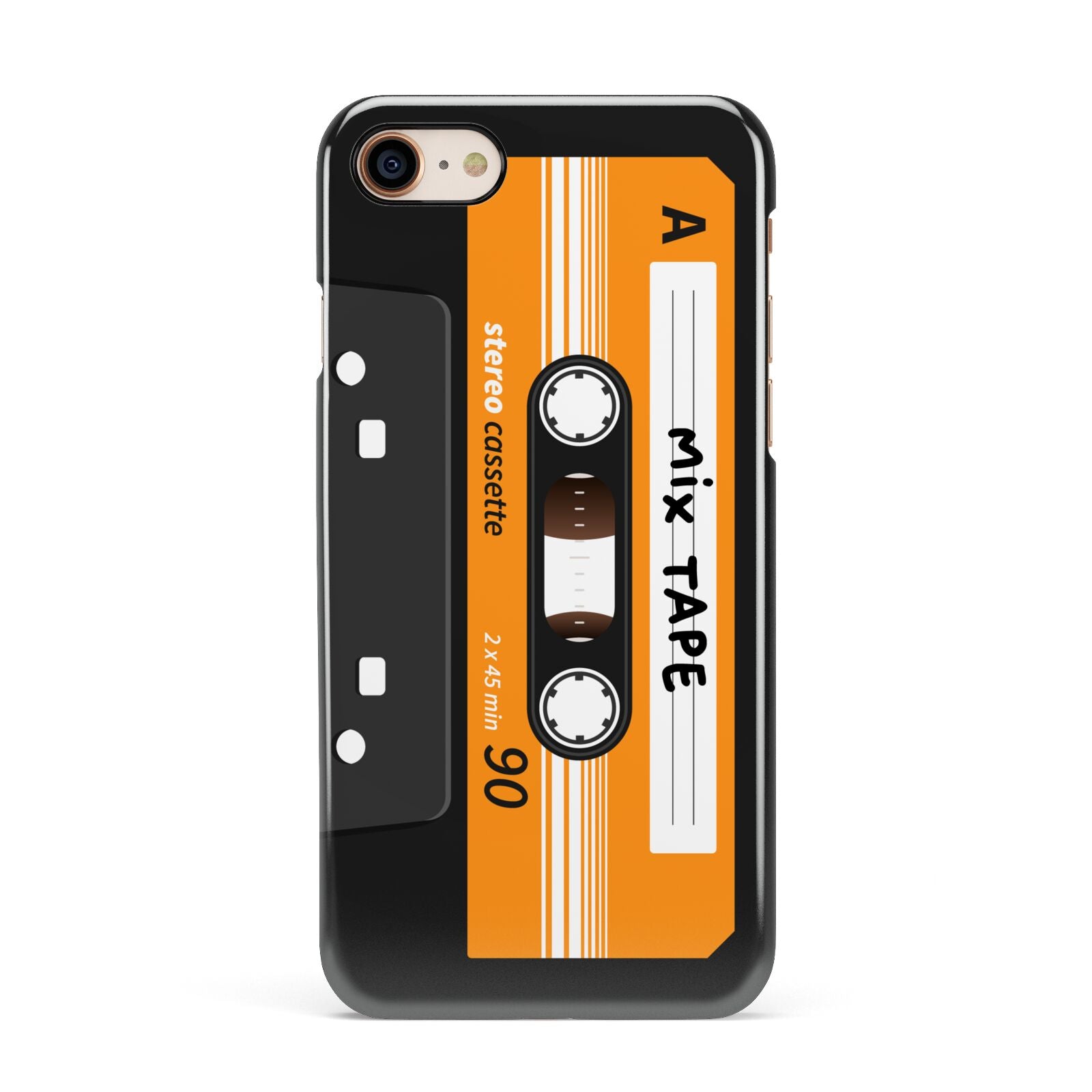 Black Casette Tape Apple iPhone 7 8 3D Snap Case