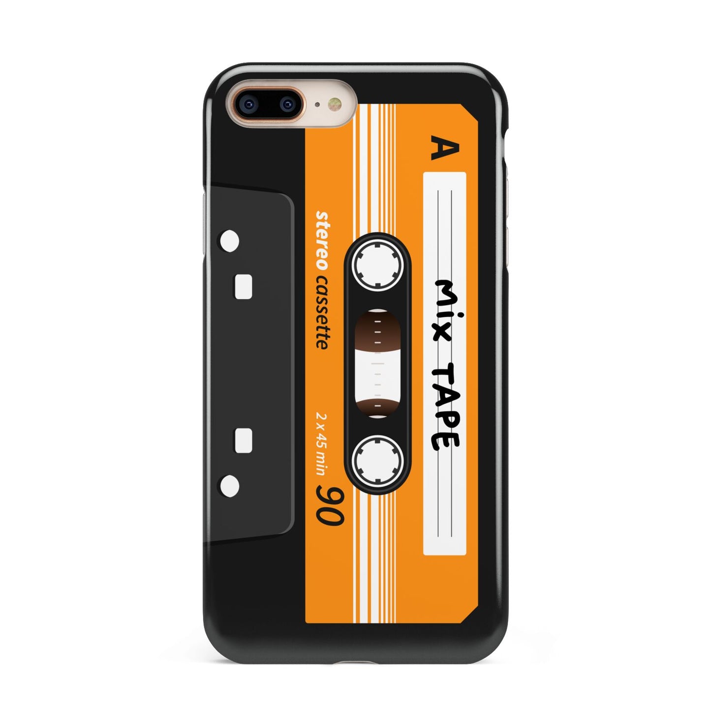 Black Casette Tape Apple iPhone 7 8 Plus 3D Tough Case