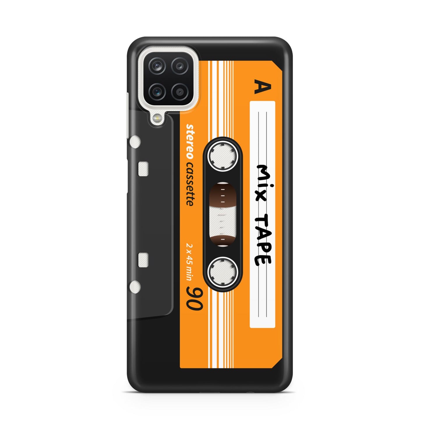 Black Casette Tape Samsung A12 Case