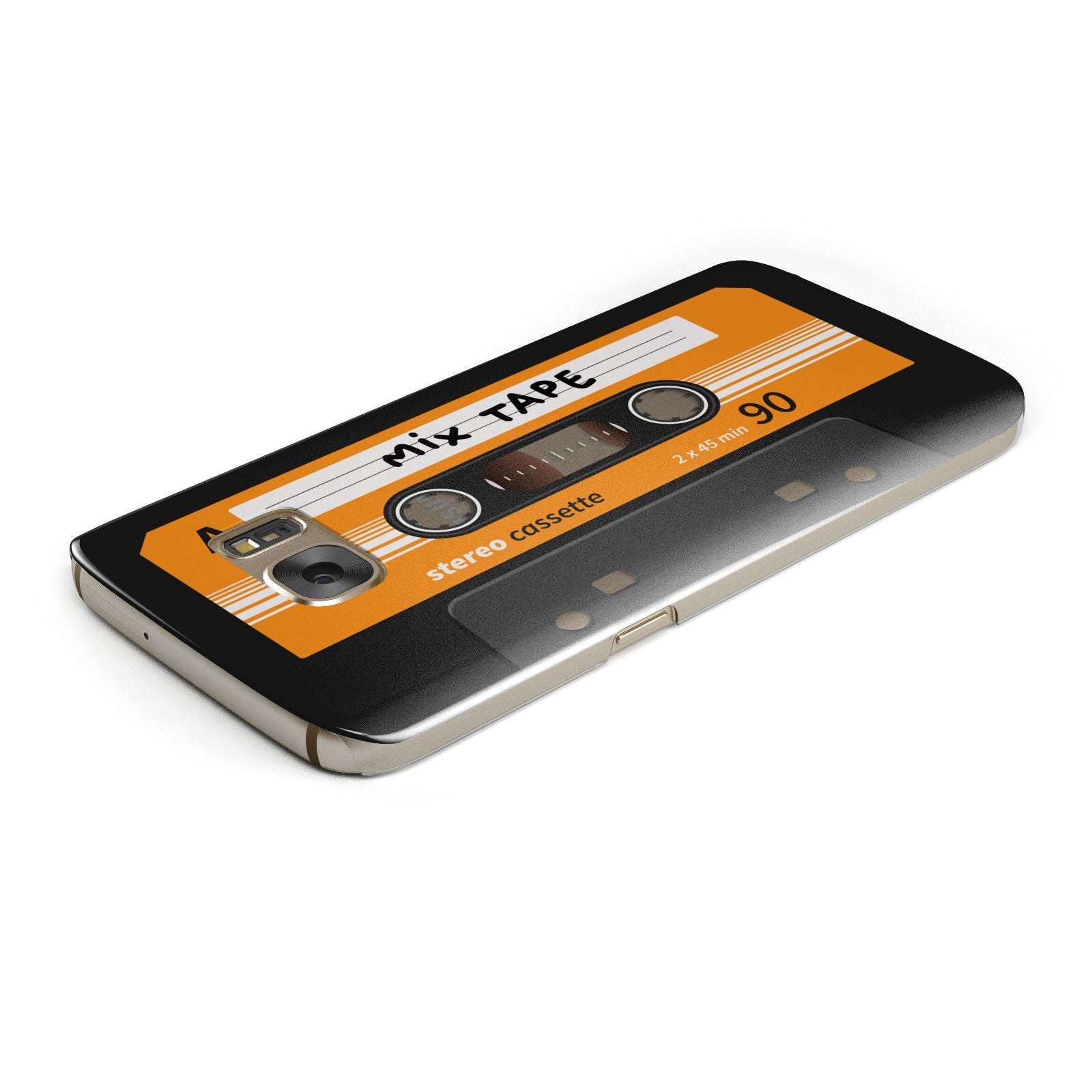 Black Casette Tape Samsung Galaxy Case Top Cutout