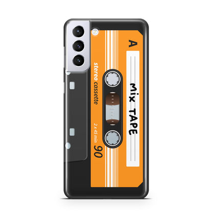 Black Casette Tape Samsung S21 Plus Case