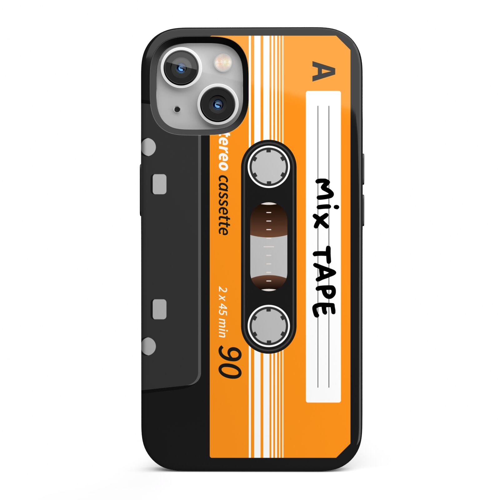 Black Casette Tape iPhone 13 Full Wrap 3D Tough Case