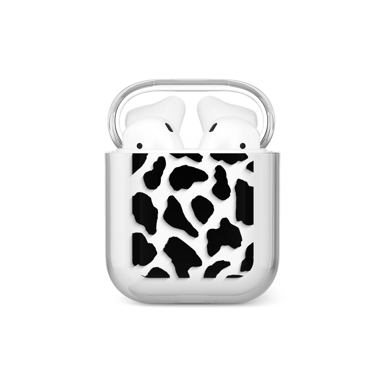 Black Cow Print AirPods Case