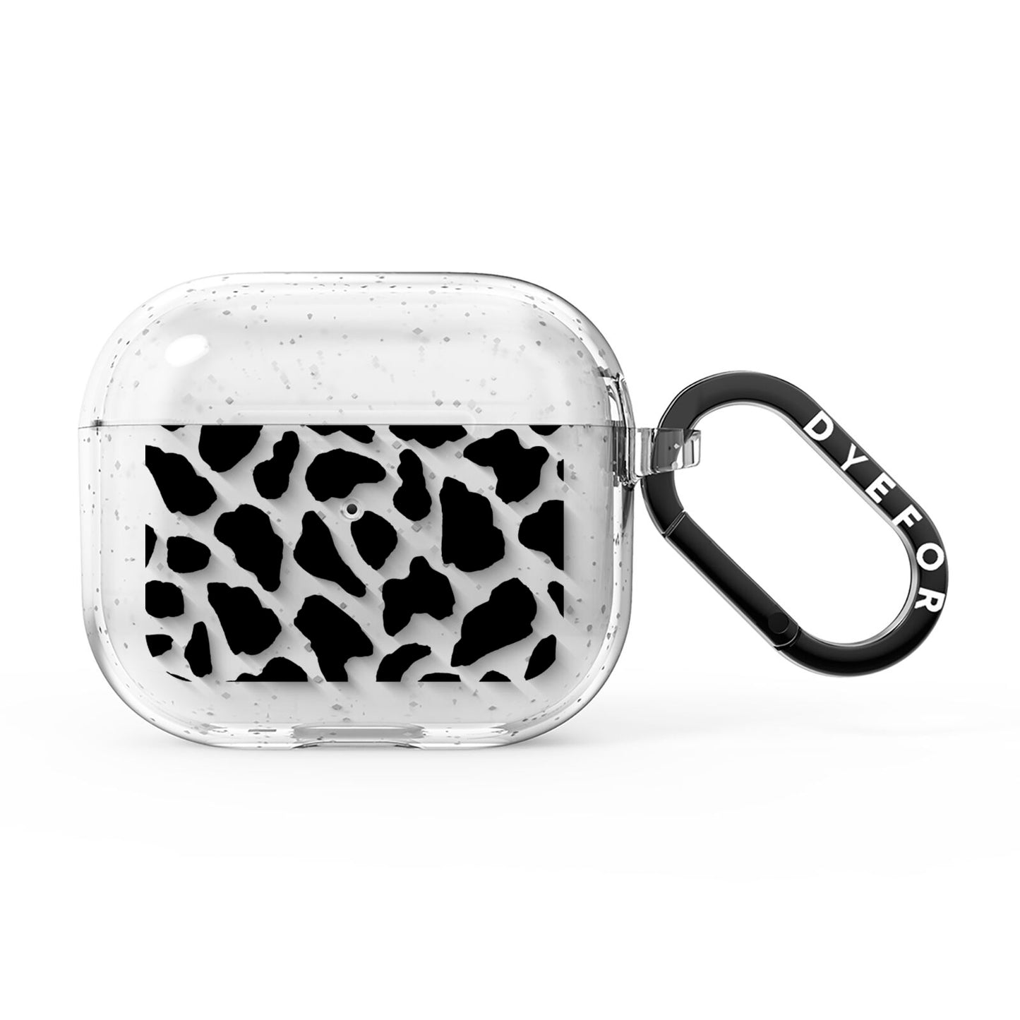 Black Cow Print AirPods Glitter Case 3rd Gen