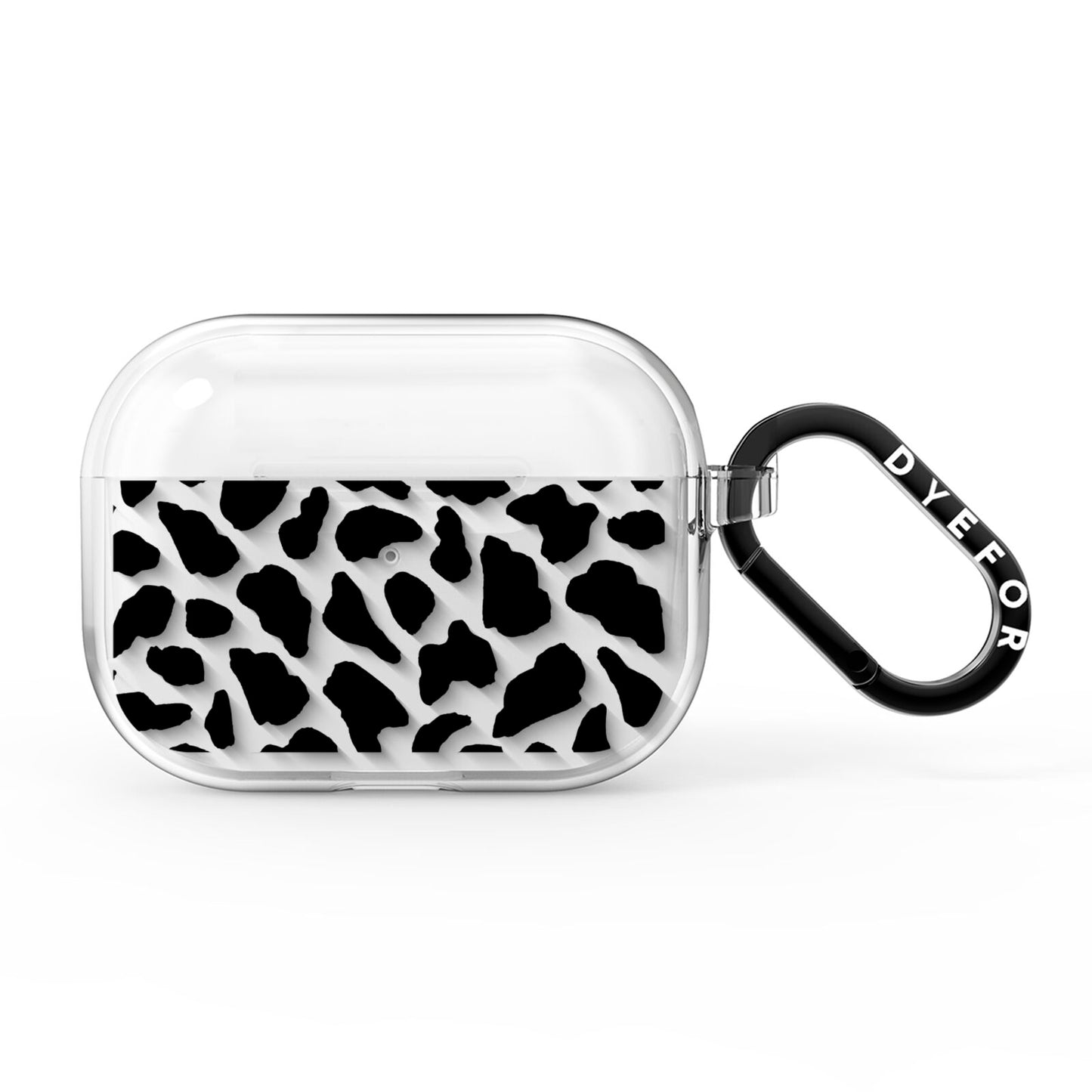 Black Cow Print AirPods Pro Clear Case