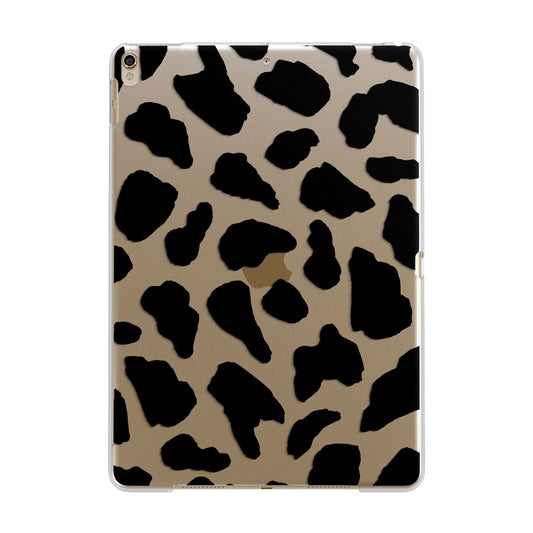 Black Cow Print Apple iPad Gold Case