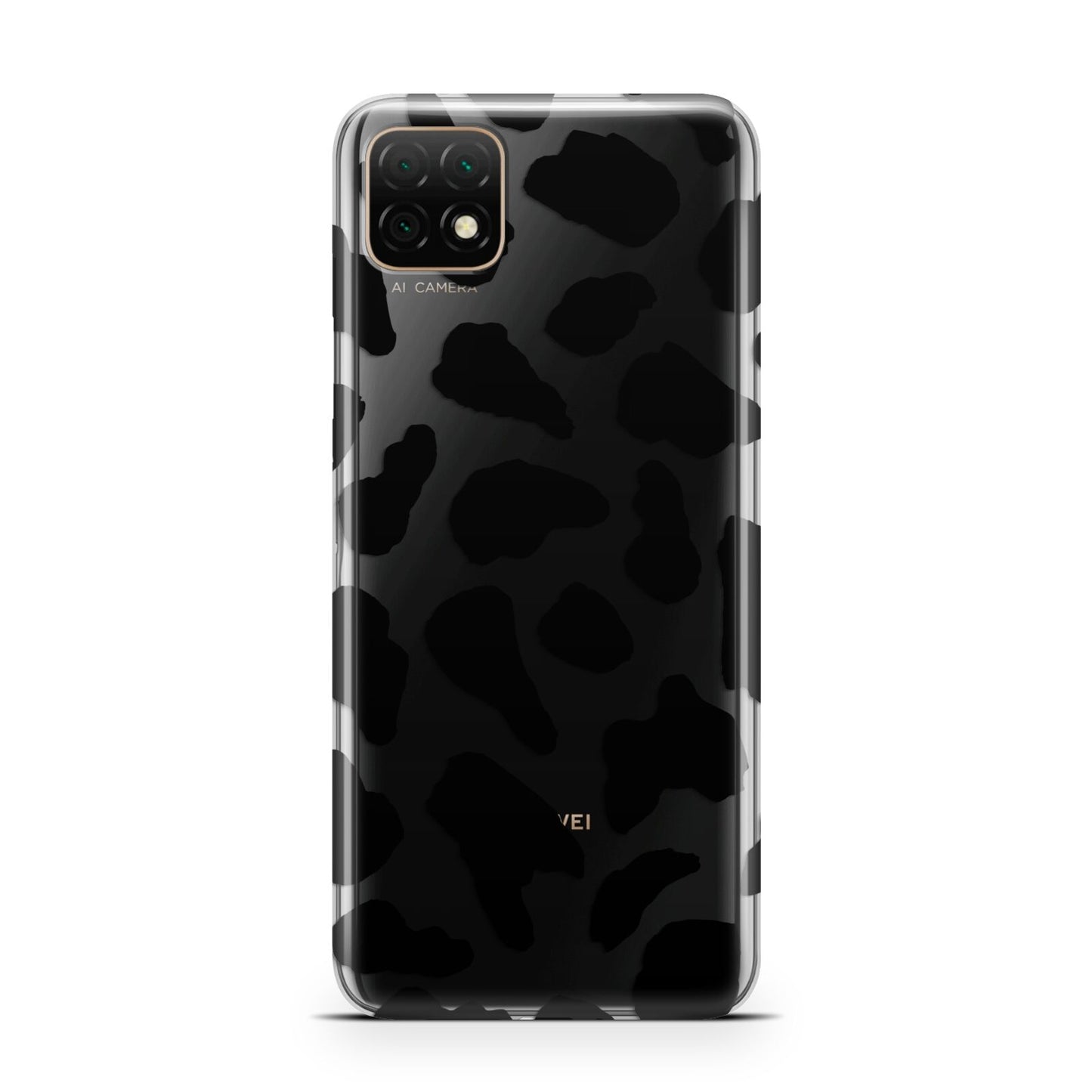 Black Cow Print Huawei Enjoy 20 Phone Case