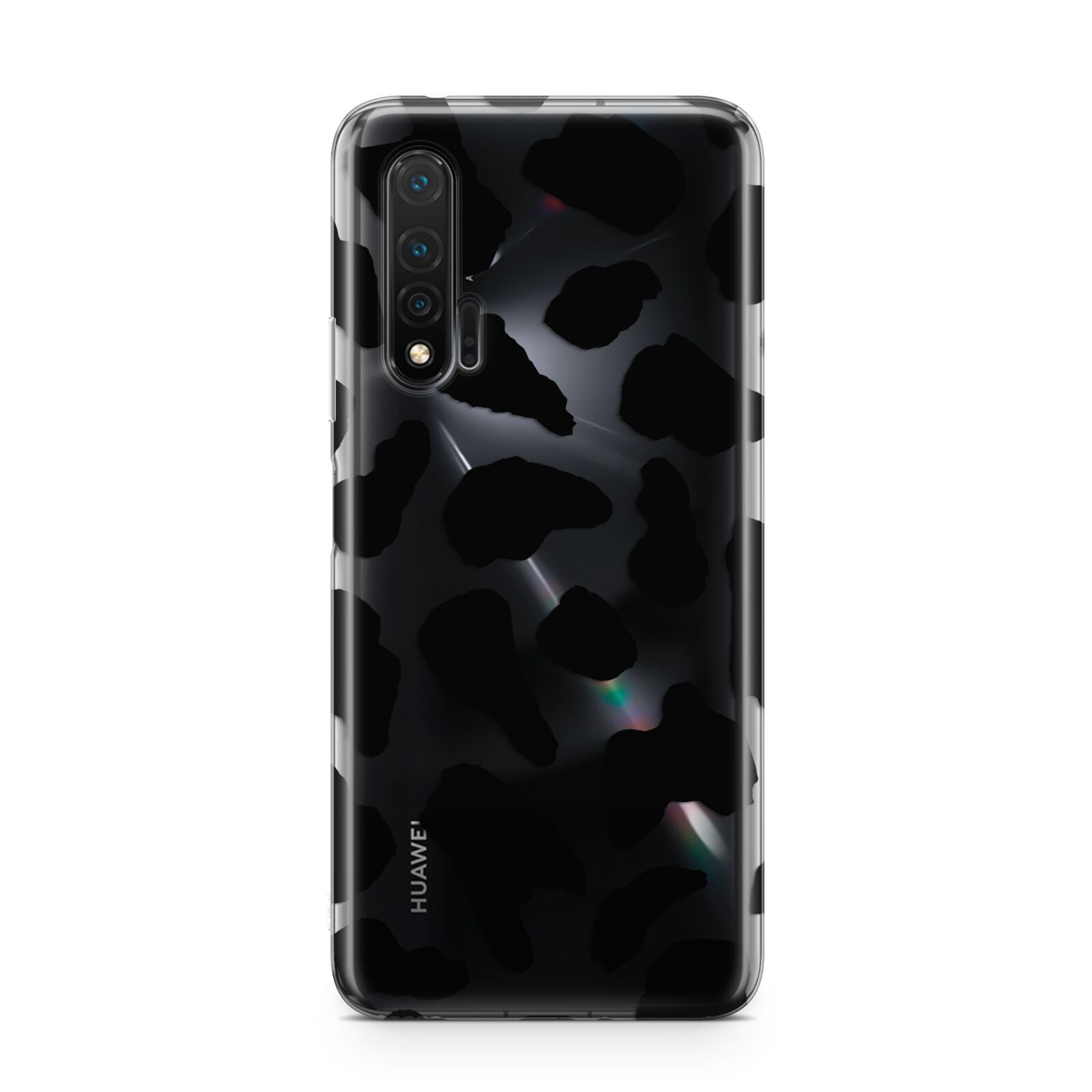 Black Cow Print Huawei Nova 6 Phone Case