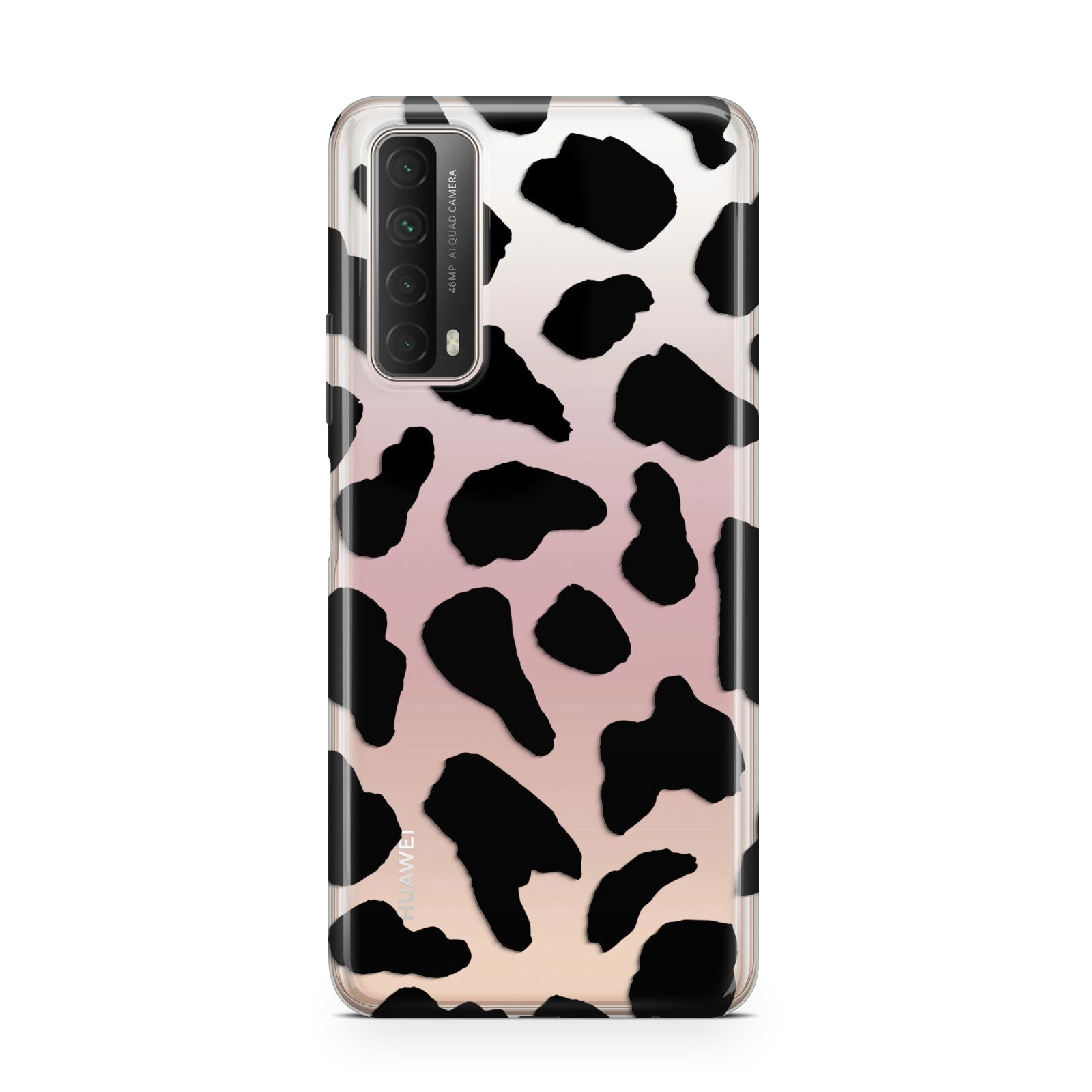 Black Cow Print Huawei P Smart 2021