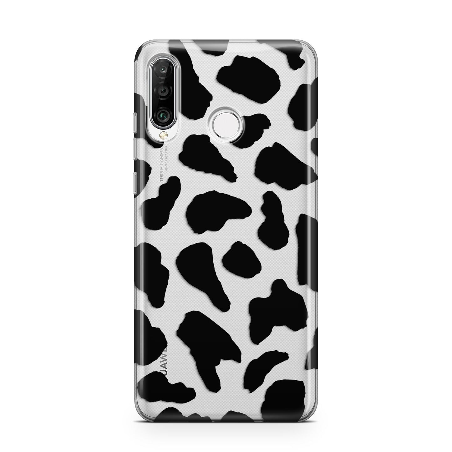 Black Cow Print Huawei P30 Lite Phone Case