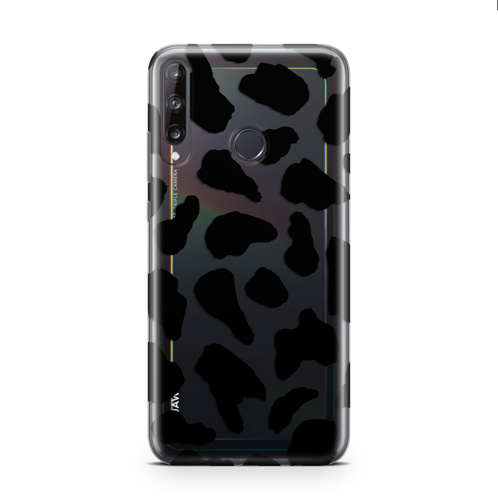 Black Cow Print Huawei P40 Lite E Phone Case