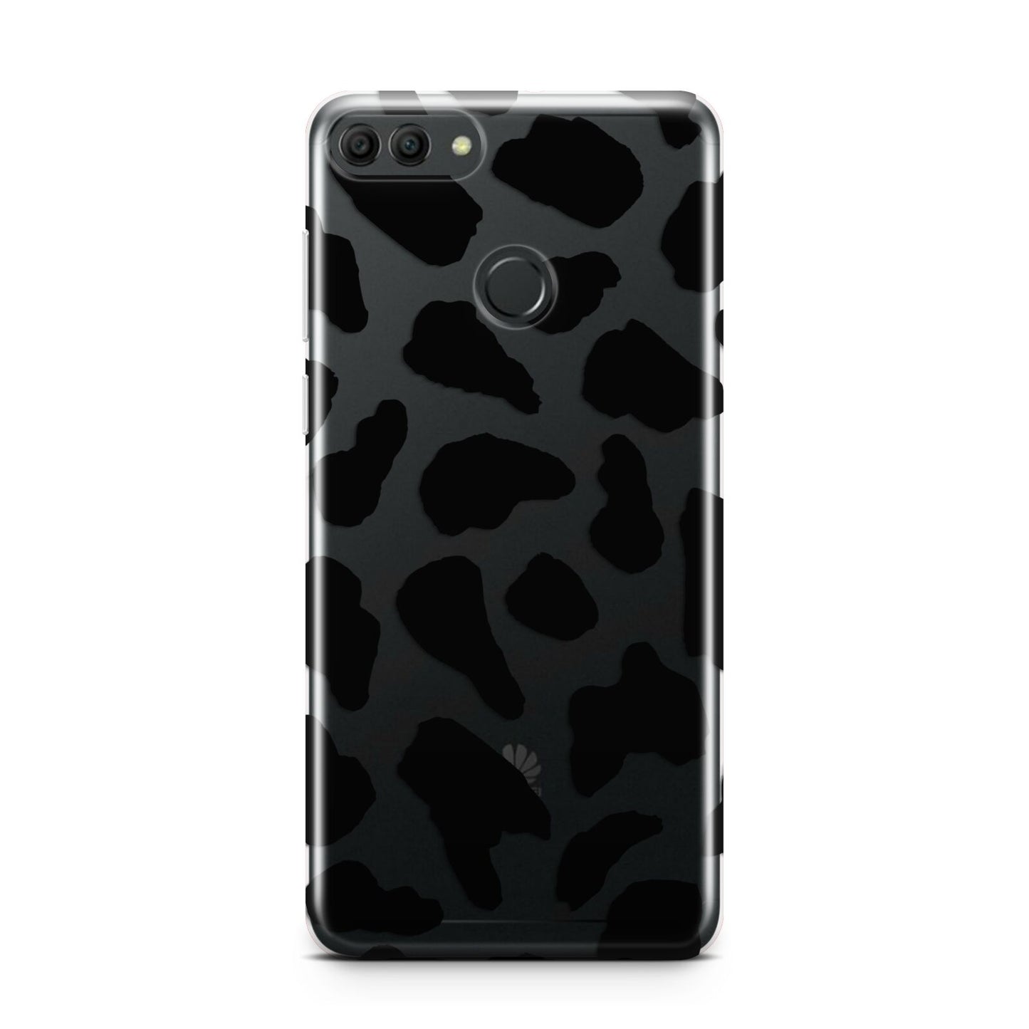 Black Cow Print Huawei Y9 2018