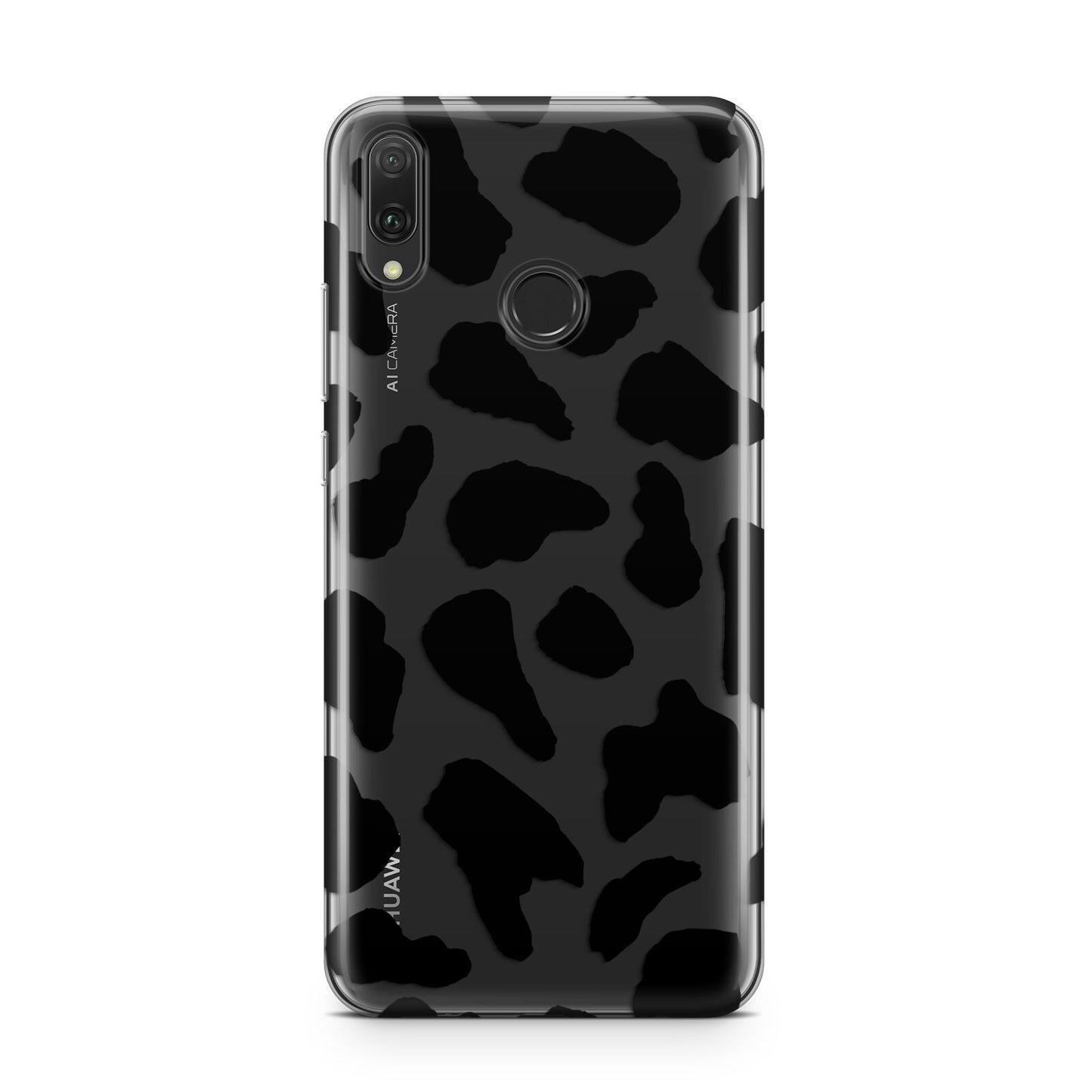 Black Cow Print Huawei Y9 2019