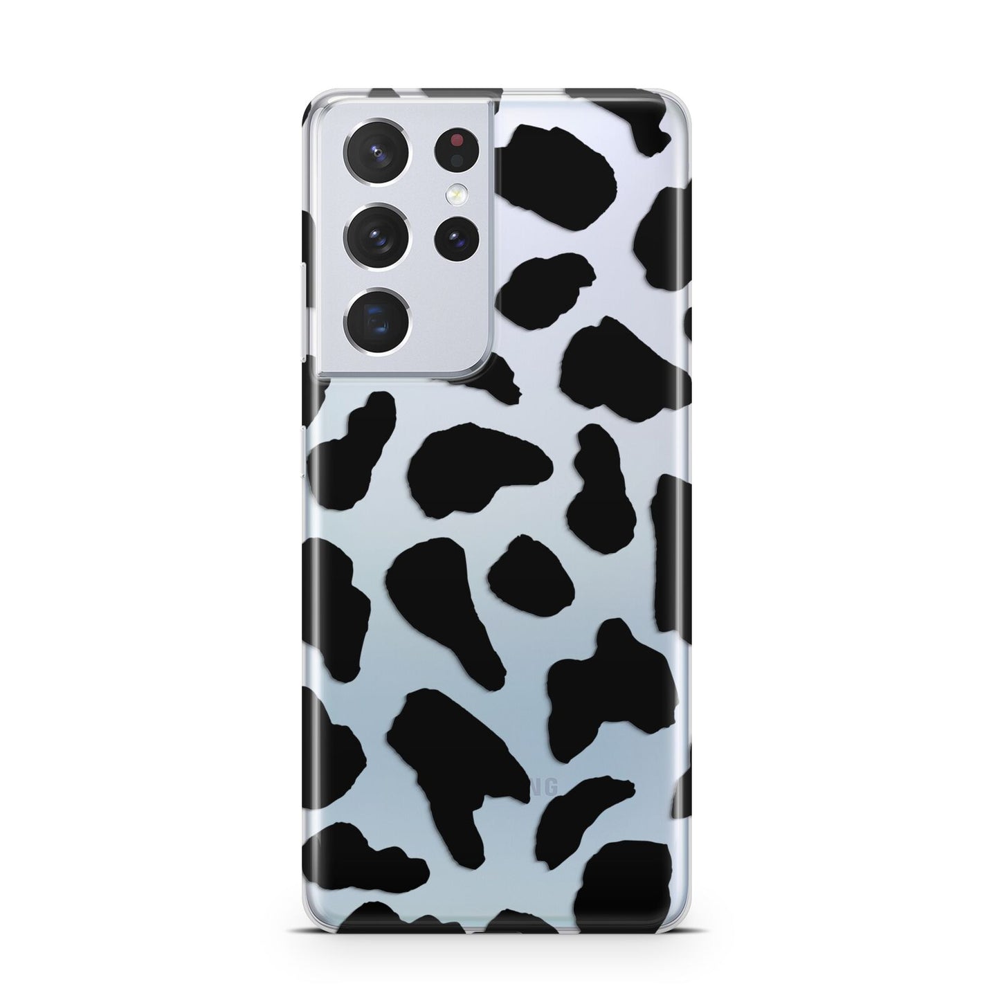 Black Cow Print Samsung S21 Ultra Case