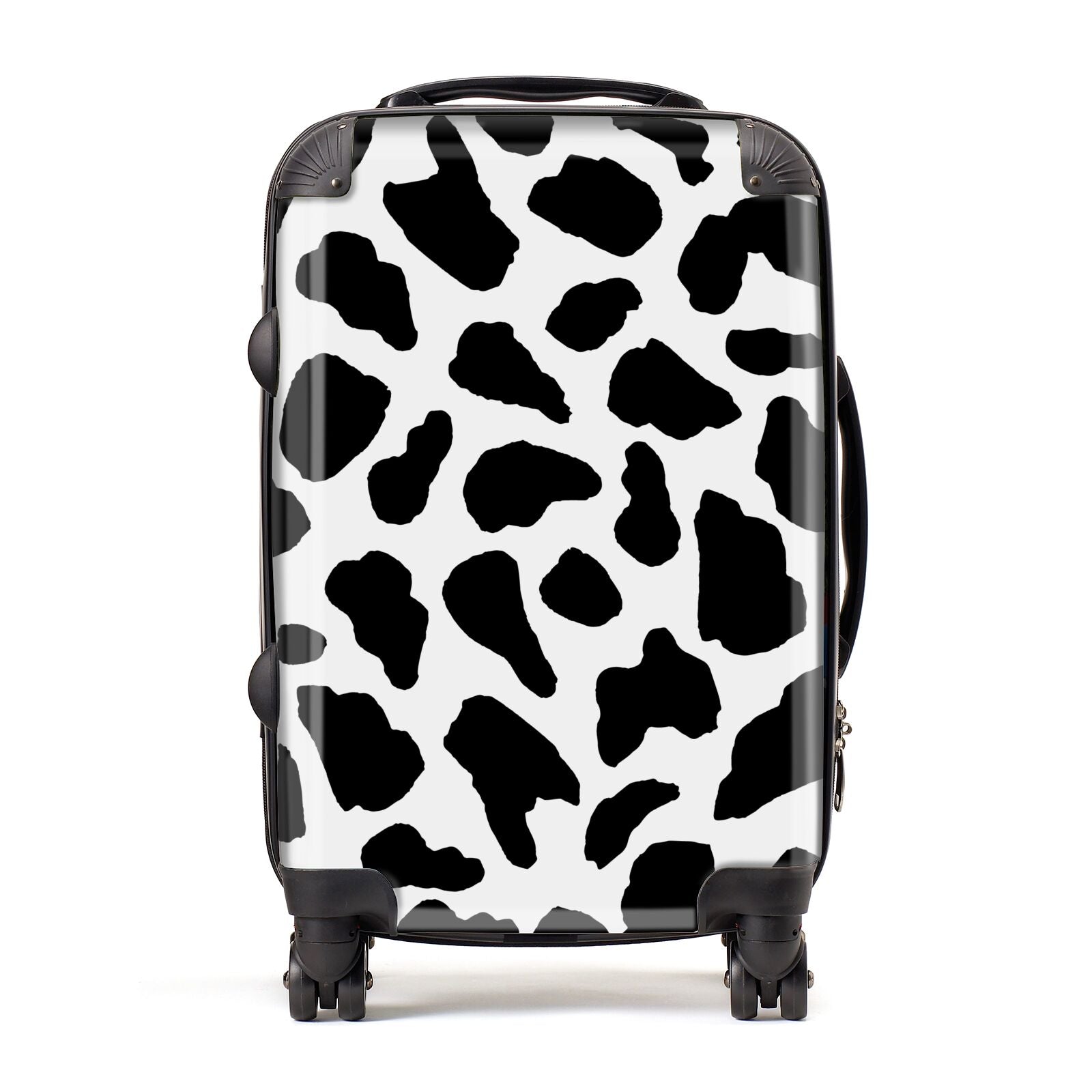 Black Cow Print Suitcase