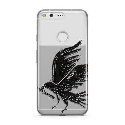 Black Crow Personalised Google Pixel Case