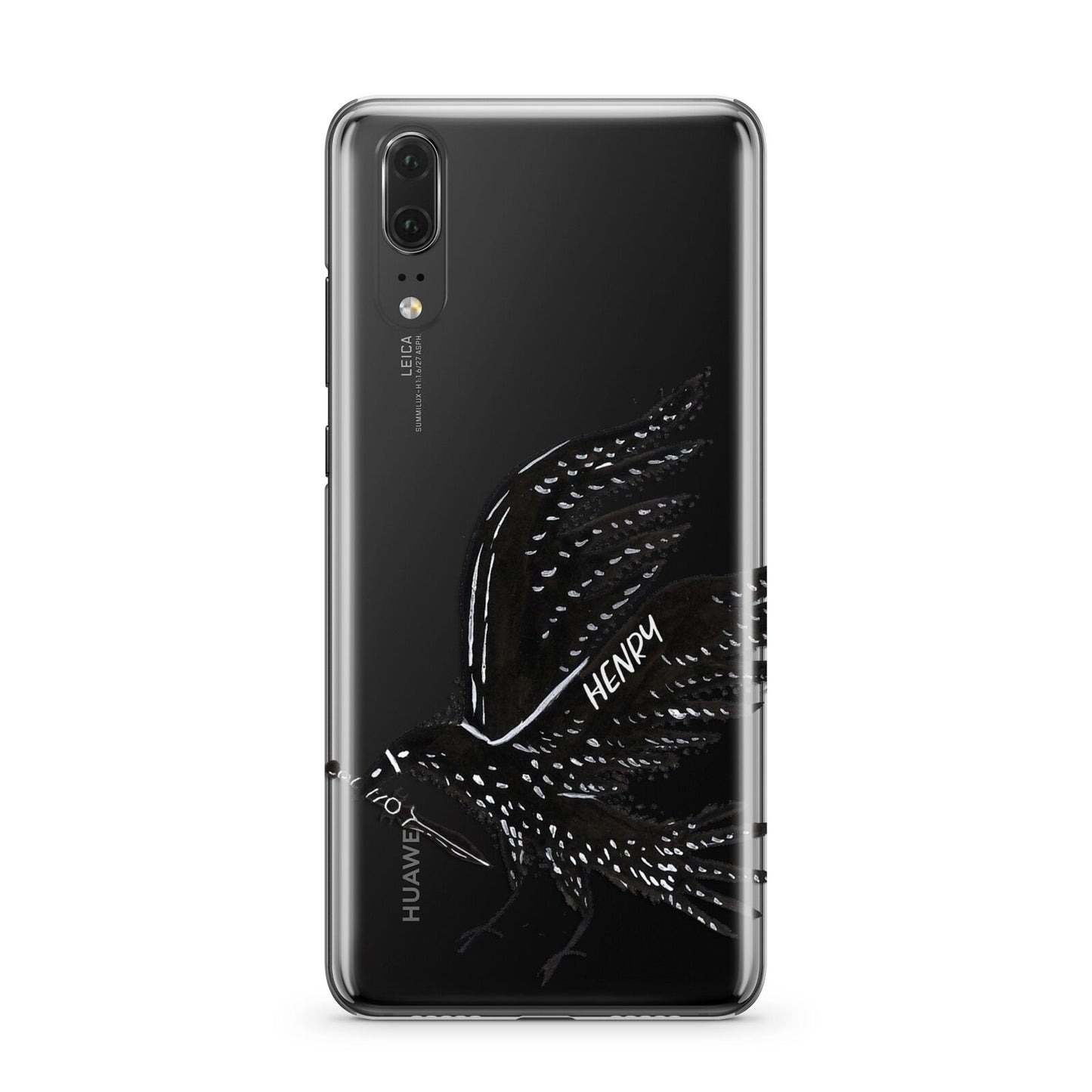 Black Crow Personalised Huawei P20 Phone Case